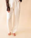Lucy Paris Brylie Pleated Pant In Pearl