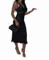Lucy Paris Camille Lace Midi Dress In Black In Black