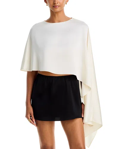 Lucy Paris Cape Asymmetric Top In White