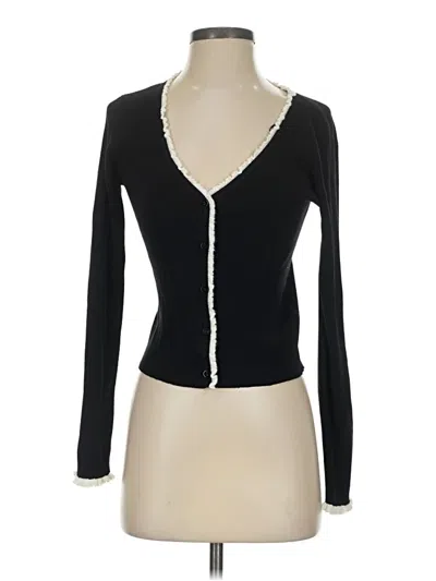 Pre-owned Lucy Paris Cardigan Sweater In Black