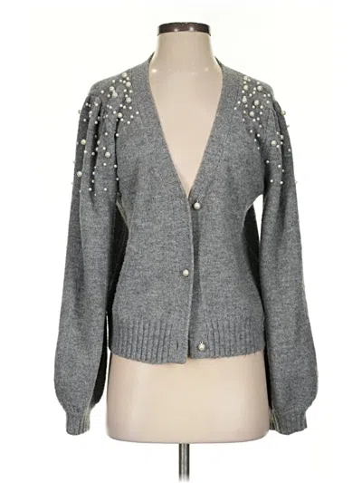 Pre-owned Lucy Paris Cardigan Sweater In Gray