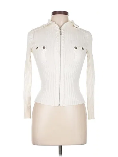 Pre-owned Lucy Paris Cardigan Sweater In White