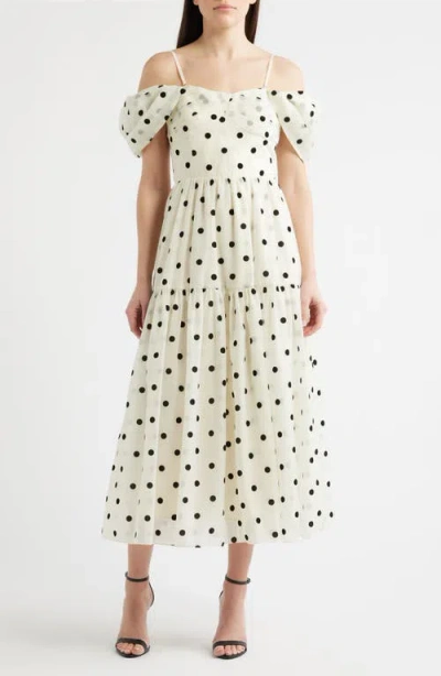 Lucy Paris Catarina Off The Shoulder Maxi Dress In White