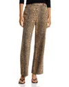 Lucy Paris Cheetah Five Pocket Pants In Brown Multi