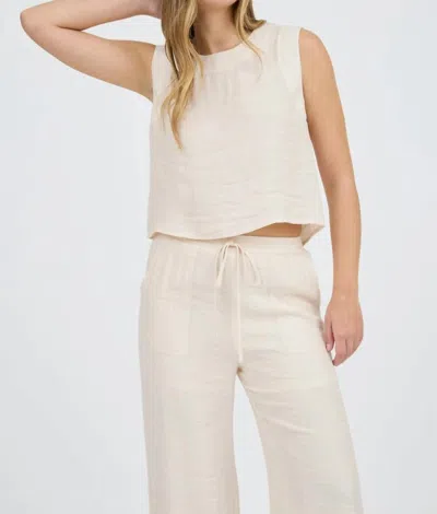 Lucy Paris Cloud Nine Button Top In White In Neutral