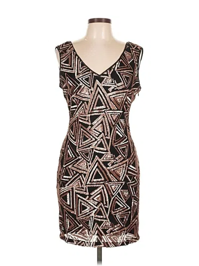 Pre-owned Lucy Paris Cocktail Dress In Brown