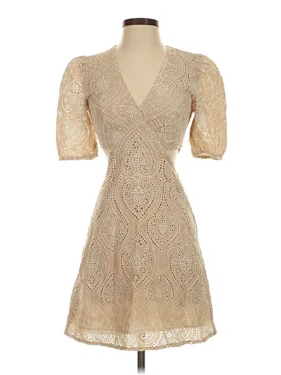 Pre-owned Lucy Paris Cocktail Dress In Tan