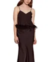 LUCY PARIS CYRA FEATHER TANK IN BLACK