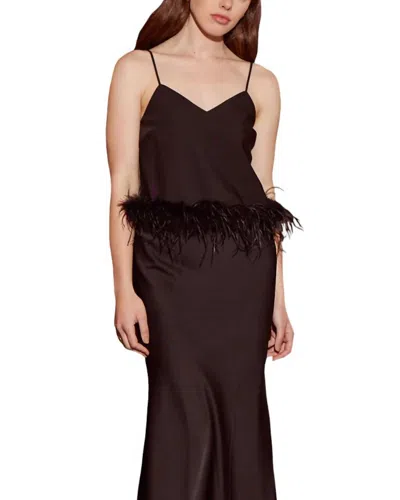 Lucy Paris Cyra Feather Tank In Black