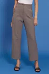 Lucy Paris Dan Houndstooth Pant In Brown In Gray