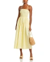 Lucy Paris Danielle Smocked Strappy Back Dress In Yellow