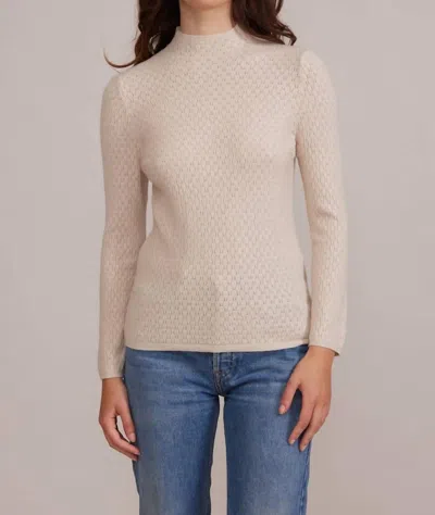 Lucy Paris Ellis Mockneck Top In Beige