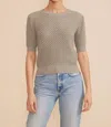 Lucy Paris Ellse Knit Top In Sage In Multi