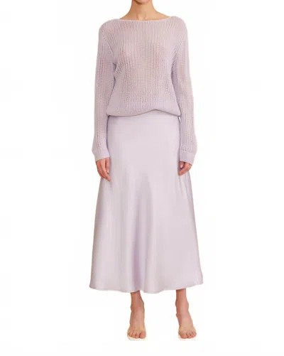 Lucy Paris Emma Crew Neck Sweater In Lavender In Purple