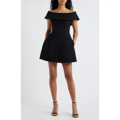 Lucy Paris Erin Off The Shoulder Minidress In Black