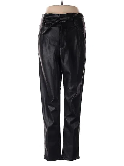 Pre-owned Lucy Paris Faux Leather Pants In Black