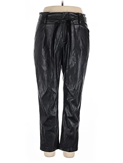 Pre-owned Lucy Paris Faux Leather Pants In Black