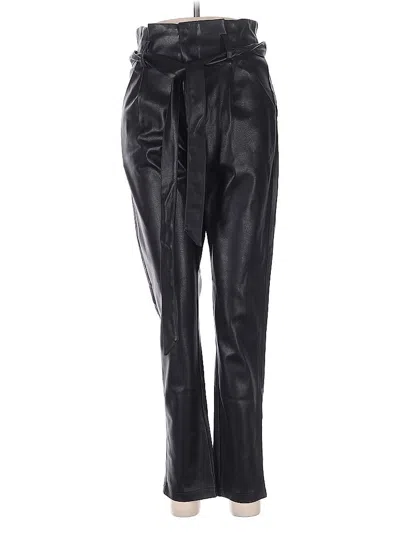Pre-owned Lucy Paris Faux Leather Pants In Black