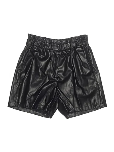 Pre-owned Lucy Paris Faux Leather Shorts In Black