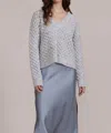 Lucy Paris Finely Textured Sweater In Grey In Gray