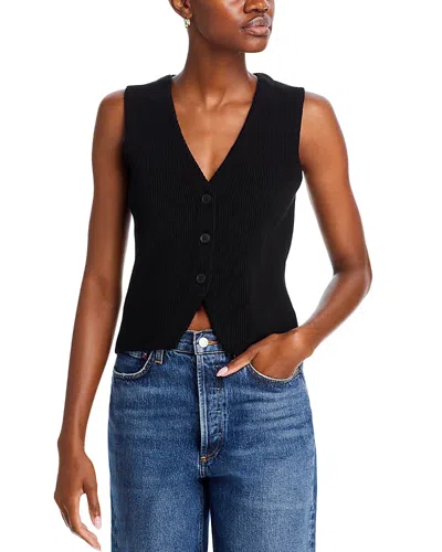 Lucy Paris Fiora Vest In Black