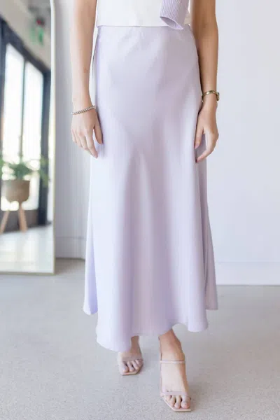 Lucy Paris Fitz Midi Skirt In Lavender In Purple