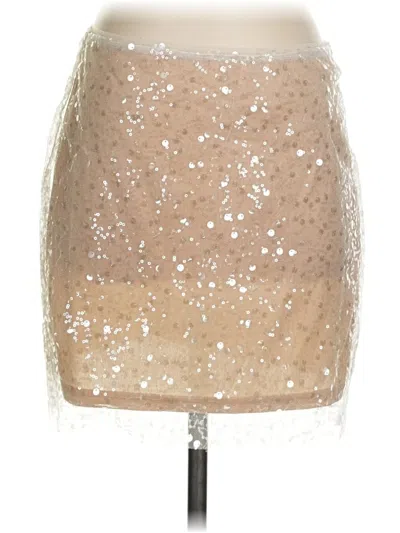 Pre-owned Lucy Paris Formal Skirt In Tan