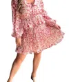 Lucy Paris Frea Tie Top In Pink Floral In Multi