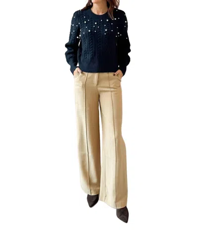 Lucy Paris Freddie Pleated Trouser In Brown