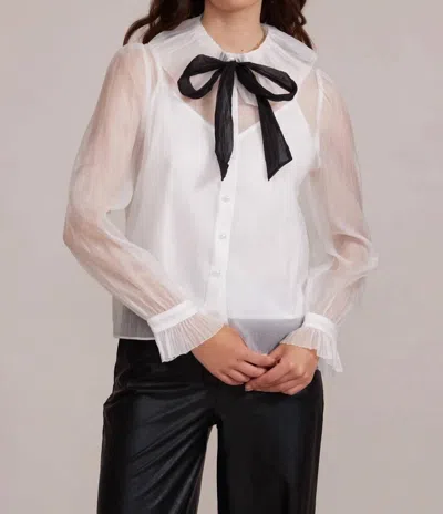 Lucy Paris Garance Button Down Top In White