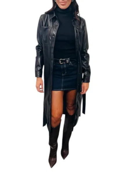 Lucy Paris Gellar Shirt Dress In Black