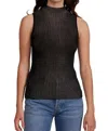 Lucy Paris Gyda Mockneck Top In Black In Black