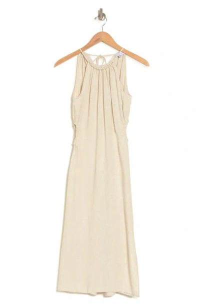 Lucy Paris Halter Dress In Taupe