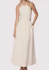 Lucy Paris Halter Maxi Dress In Beige In Beige