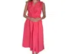 Lucy Paris Ilona Maxi Dress In Coral In Pink