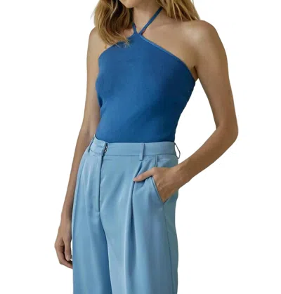 Lucy Paris Ivy Halter Tank Top In Blue