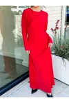 Lucy Paris Jane Maxi Dress In Red In Red
