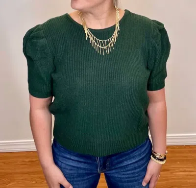 Lucy Paris Kai Tie Sweater In Emerald In Green