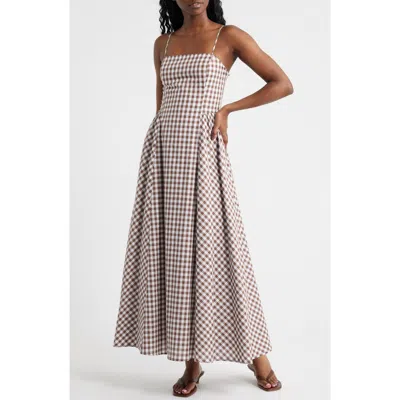Lucy Paris Kalley Sleeveless Cotton Maxi Dress In Purple