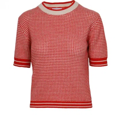 Lucy Paris Kanne Knit Top In Red