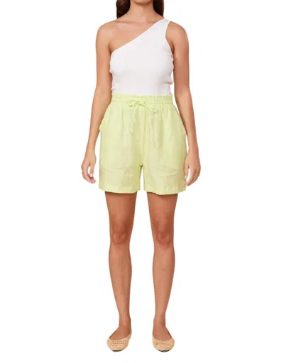 Lucy Paris Kelia Short In Lime In Yellow