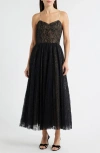 Lucy Paris Kelly Sequin Lace Cocktail Dress In Black