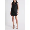 Lucy Paris Kenia Rosette Cocktail Shift Minidress In Black