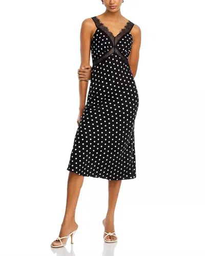 Lucy Paris Kennedy Lace Dress In Black & White In Blue