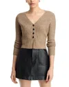Lucy Paris Lionel V Neck Cardigan Sweater In Beige