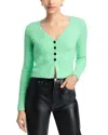 Lucy Paris Lionel V Neck Cardigan Sweater In Mint