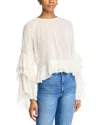 Lucy Paris Lis Ruffle Top In Ivory