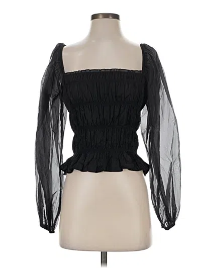 Lucy Paris Long Sleeve Blouse In Black