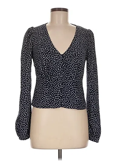Pre-owned Lucy Paris Long Sleeve Blouse In Black