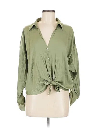 Pre-owned Lucy Paris Long Sleeve Blouse In Green